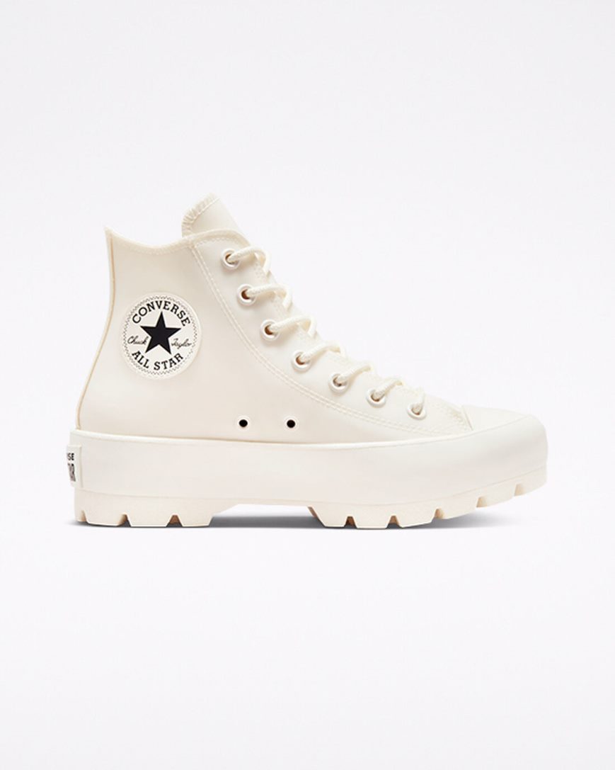 Topanky Na Platforme Converse Chuck Taylor All Star Lugged Rubber Vysoke Damske Béžové Čierne | SK FUOMS6